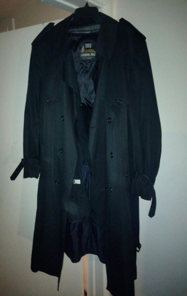 London Fog Black Trench Coat