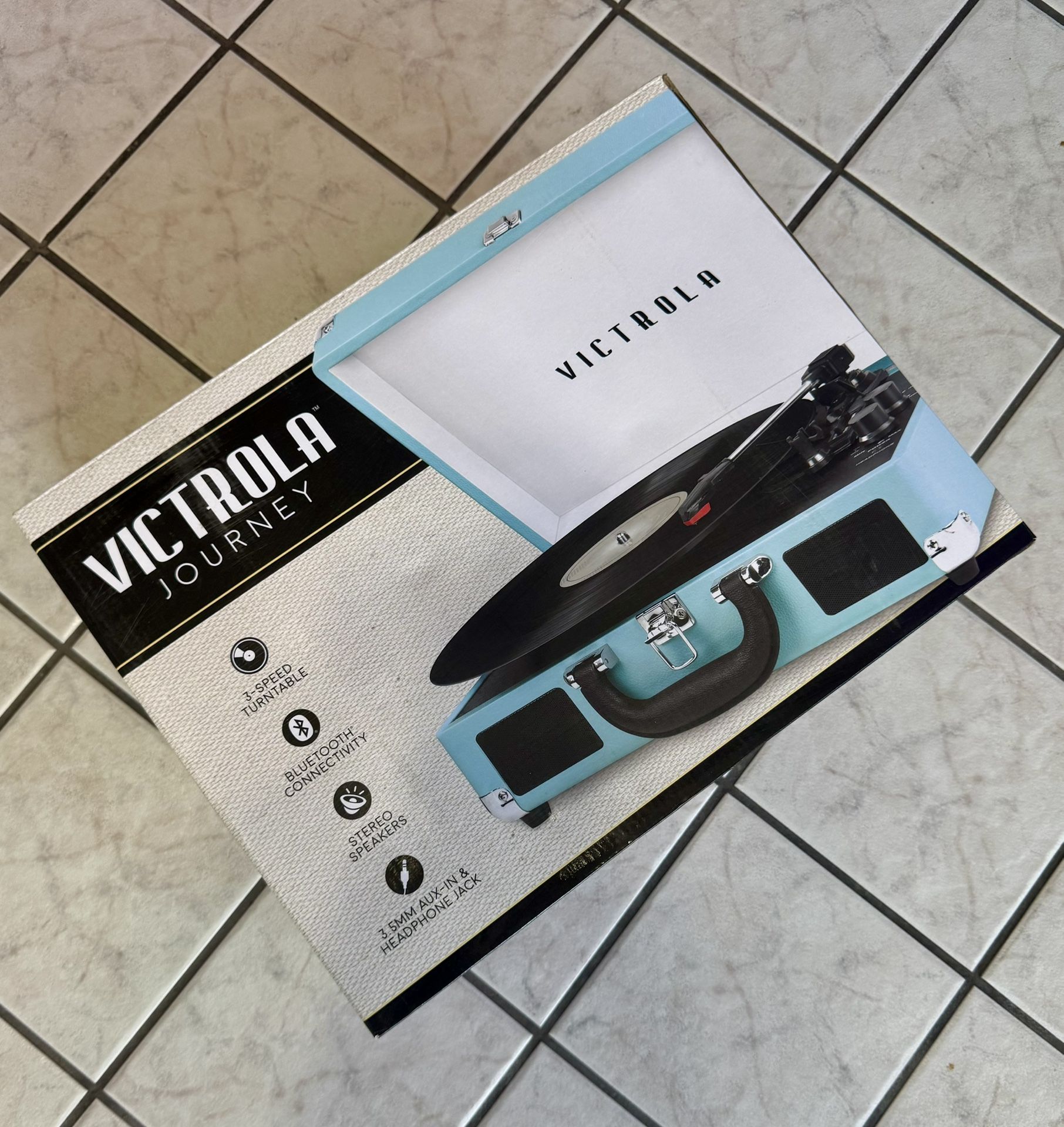 Victrola Journey Bluetooth Suitcase Record Player - Blue