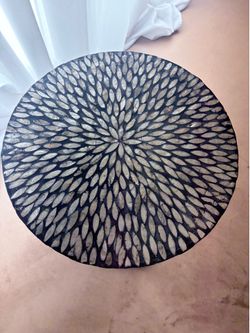 Black metal side table