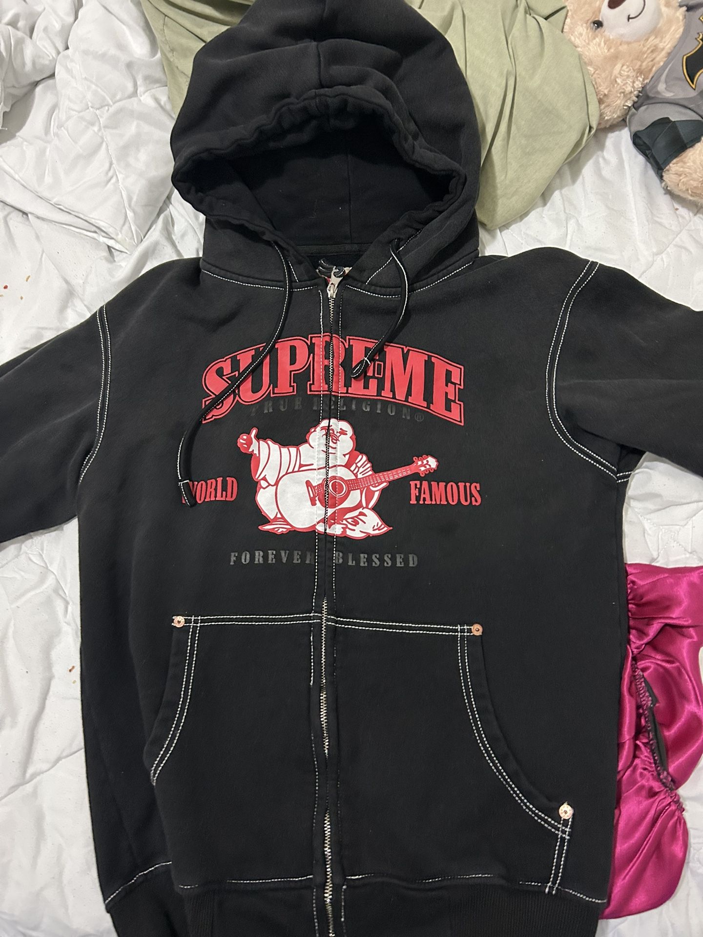 Supreme true religion zip up hoodie