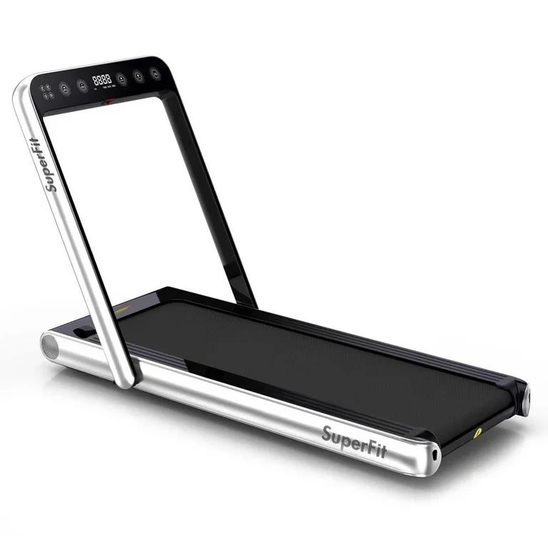 BRAND NEW TREADMILL SuperFit 4.75HP 2 In 1 Folding Treadmill W/Remote APP Control Silver SP37424SL