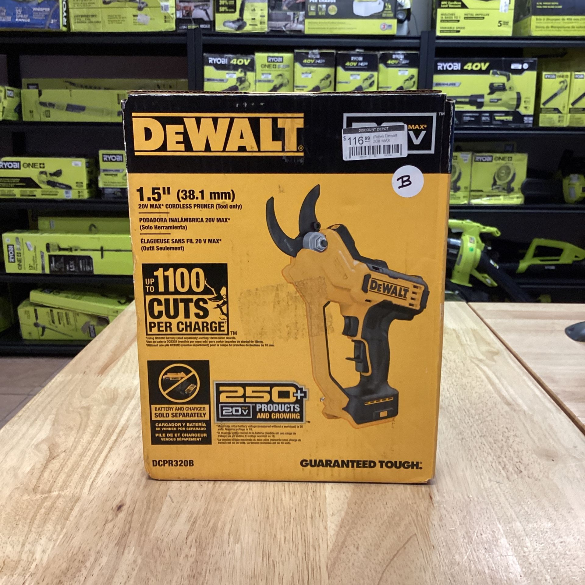 Dewalt 20V MAX Cordless Battery Powered Pruner (Tool Only) 