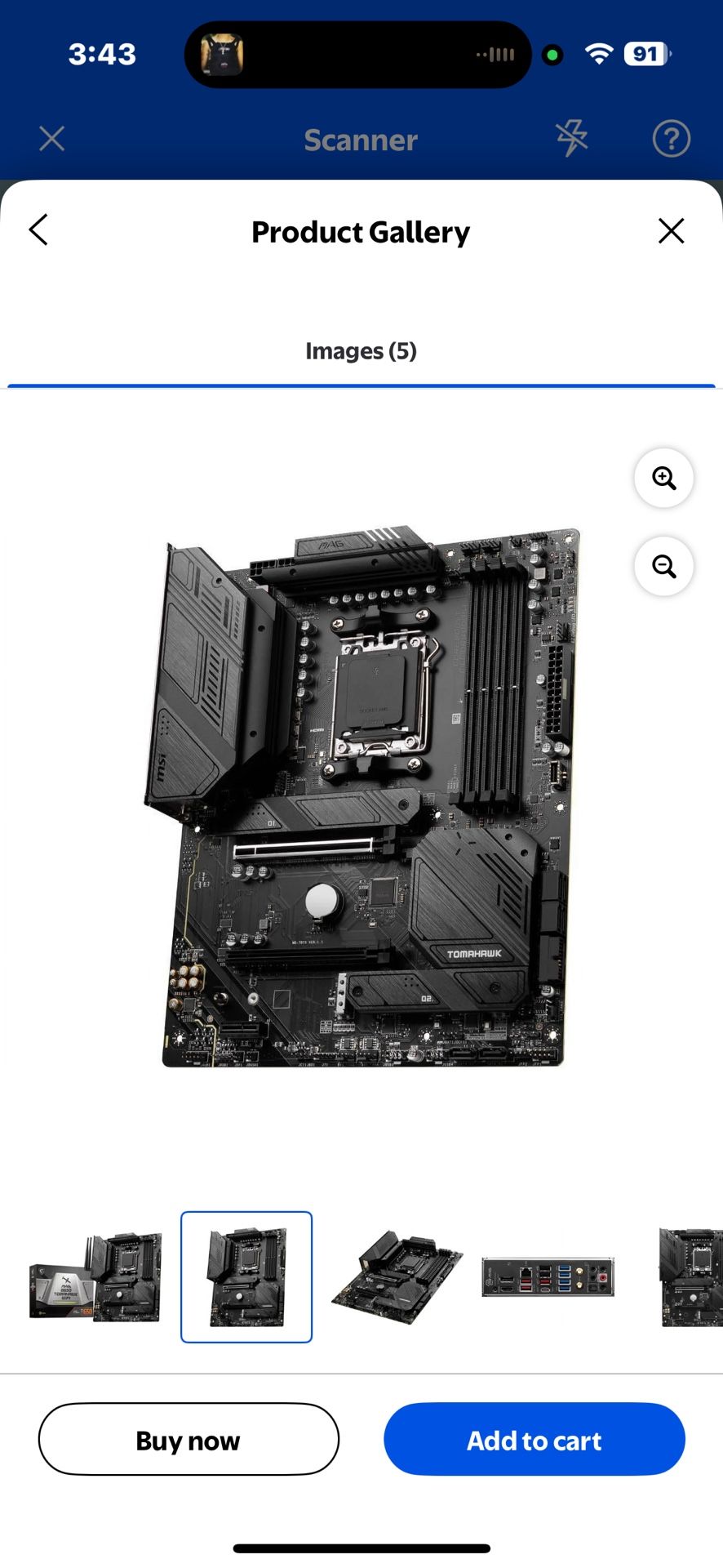MSI MAG B650 TOMAHAWK WIFI AM5 AMD B650 SATA 6Gbs DDR5 Ryzen 7000 ATX Motherboard