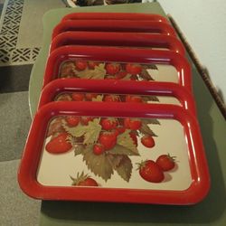 MCM Metal Serving Trays 9×14 /Set of 6