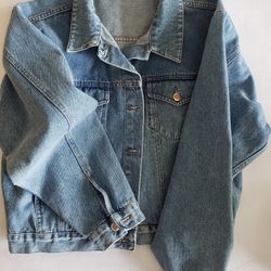 Vintage Bill Blass Women's Large Blue Denim Jean Jacket 
