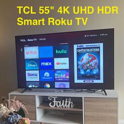 TCL 55" Class 4-Series 4K UHD HDR Smart Roku TV 