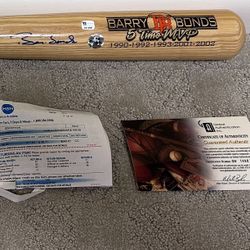 Barry Bonds San Francisco Giants 5 Time MVP Autographed Baseball Bat