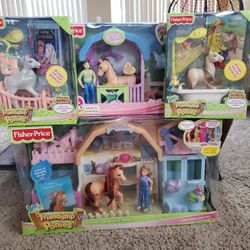 Fisher Price Loving Family Friendship Ponies Stable New