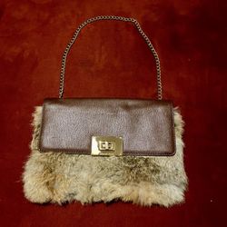 Michael Kors Rabbit and Sloan Leather Clutch handbag, shoulder bag