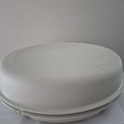 Vintage Tupperware Vegetable Divided Compartment Serving Tray With Lid 