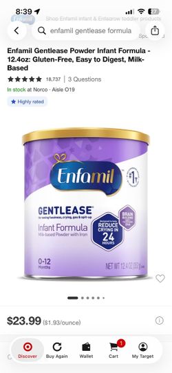 Enfamil Gentlease Infant Formula 12.4oz