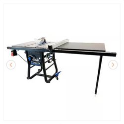 Delta 15 Amp 10 in. Table Saw with 52 in. Rip and Cast Iron Extension Tables