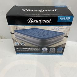 Beautyrest Extraordinaire 16" Full Size Air Mattress with Built-in Pump - Blow-up Mattress Best for Camping & Guests