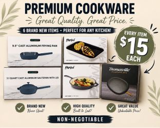 Premium Cookware – 6 Brand New Items 15$$ each