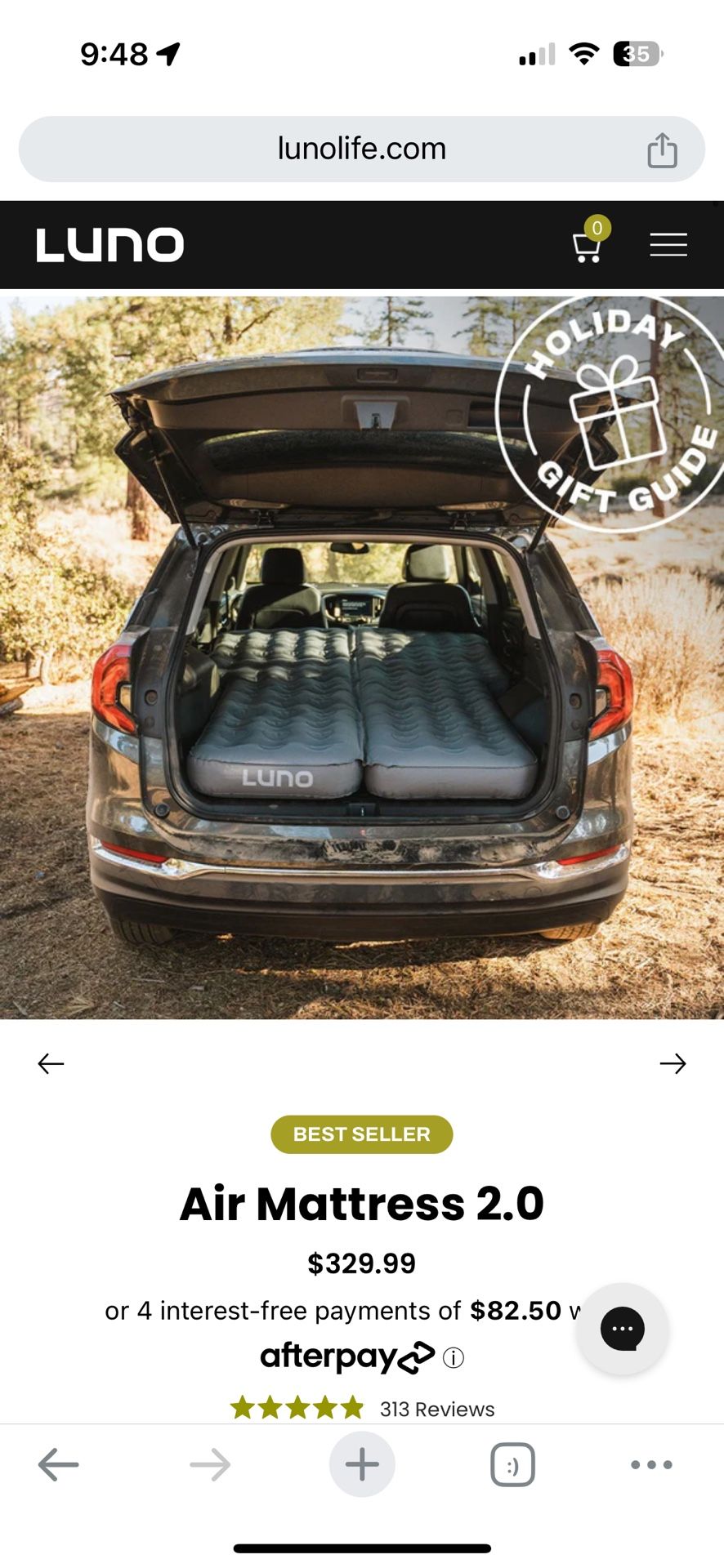 Luno Car Camping Air Mattress And Air Pump - 4Runner BRAND NEW IN BOX!