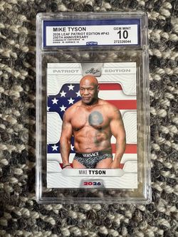 Mike Tyson 2026 Leaf Patriot Edition #P43 CCG Gem Mint 10