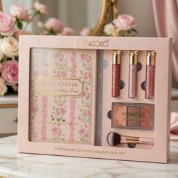 Luxury Makeup Gift Set 💖 | Eyeshadow + Lip Gloss + Brush | Secret Garden Set
