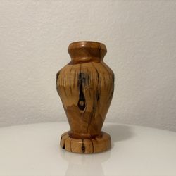 Rustic Handcrafted Wooden Vessel