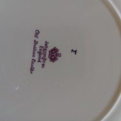 Vintage Johnson Brothers Porcelain Plate Old Britain Castle