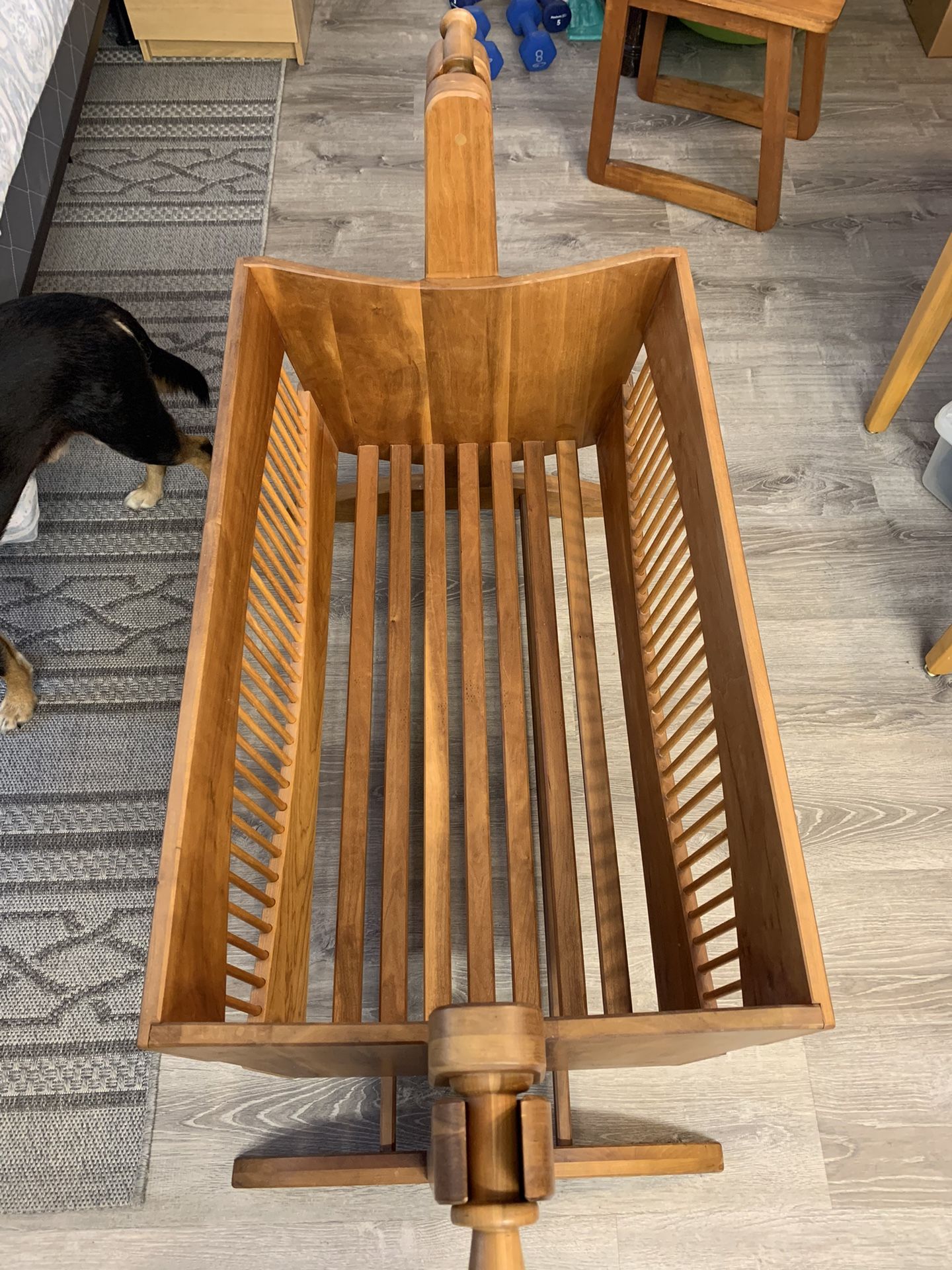 Handmade Wooden Rocking Crib