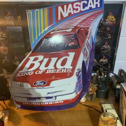 Aluminum sign 3 foot high NASCAR Budweiser $25 pick up only