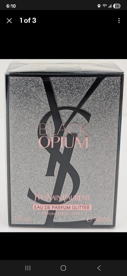 Yves Saint Laurent Black Opium Glitter Eau De Parfum Spray 1floz/30ml New In Box