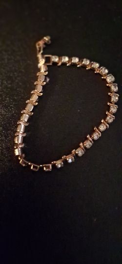 Rose-Gold Tone Tennis Bracelet