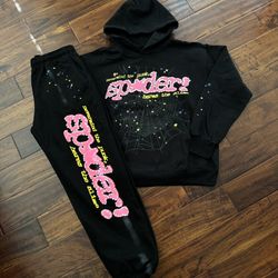 Sp5der P*NK V2 Hoodie & Sweatpants Sweatsuit