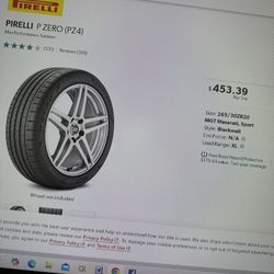 Tire PIRELLI 265/30R/20..pair