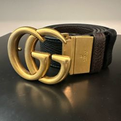 Men’s Gucci belt reversible - black or brown- fits 34-38 waist