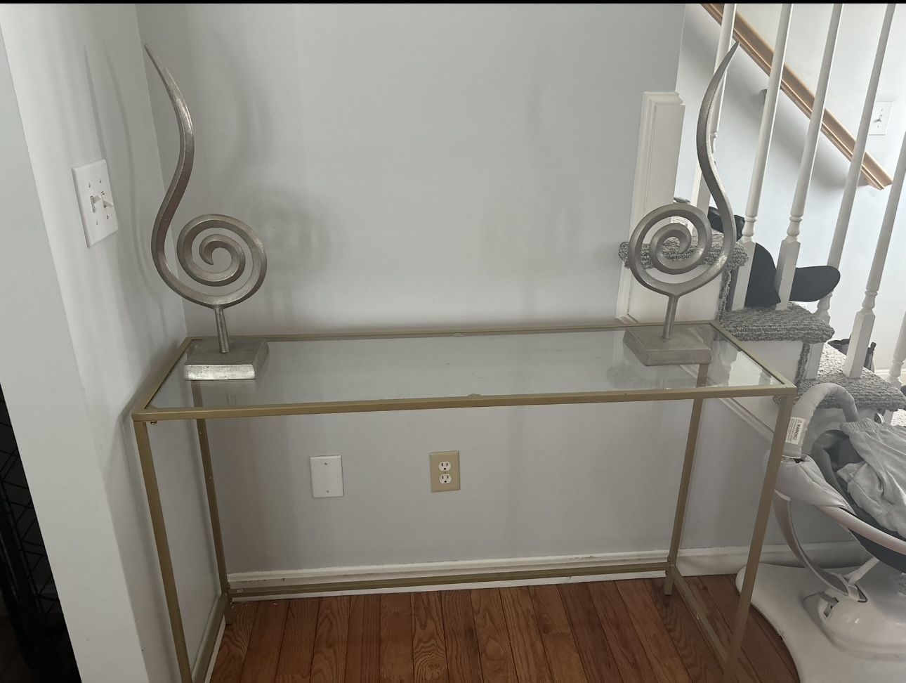 Gold Glass Table