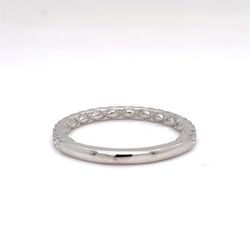 18K White Gold A.JAFFE Diamond Eternity Band | Round Brilliant 0.36 TCW, G VS1, Size 6