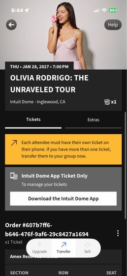 Olivia Rodrigo LA N9 Single ticket
