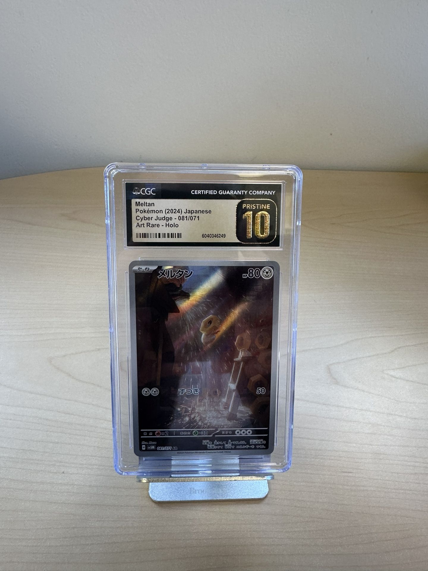 CGC Pristine 10 Meltan Art Rare 081/071 Pokémon Japanese Cyber Judge sv5M Slab