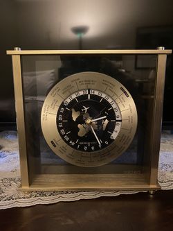 SEIKO Bespoke Quartz WORLD CLOCK  International Date Line Flying Airplane 