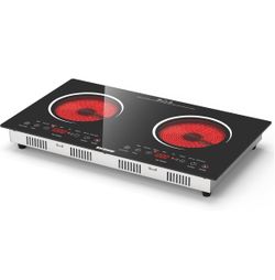 Karinear 2-Burner Electric Cooktop 110V