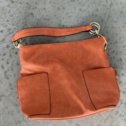 $7 for (1) Medium Orange Satchel Shoulder Bag-12h x 16w