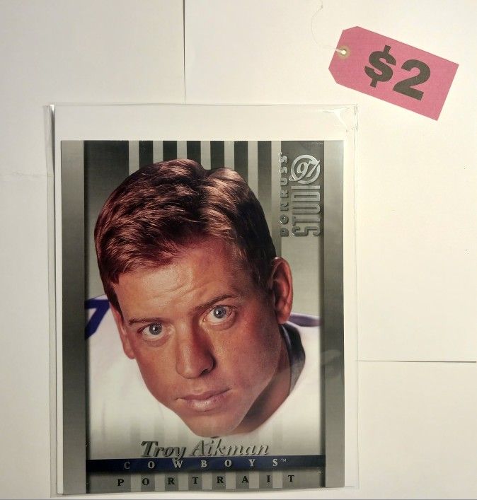 1997 Donruss Studio Portraits Troy Aikman # 1 (8ร10)