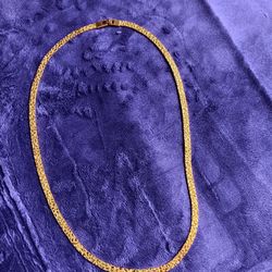 24" Gold Plated Necklace 