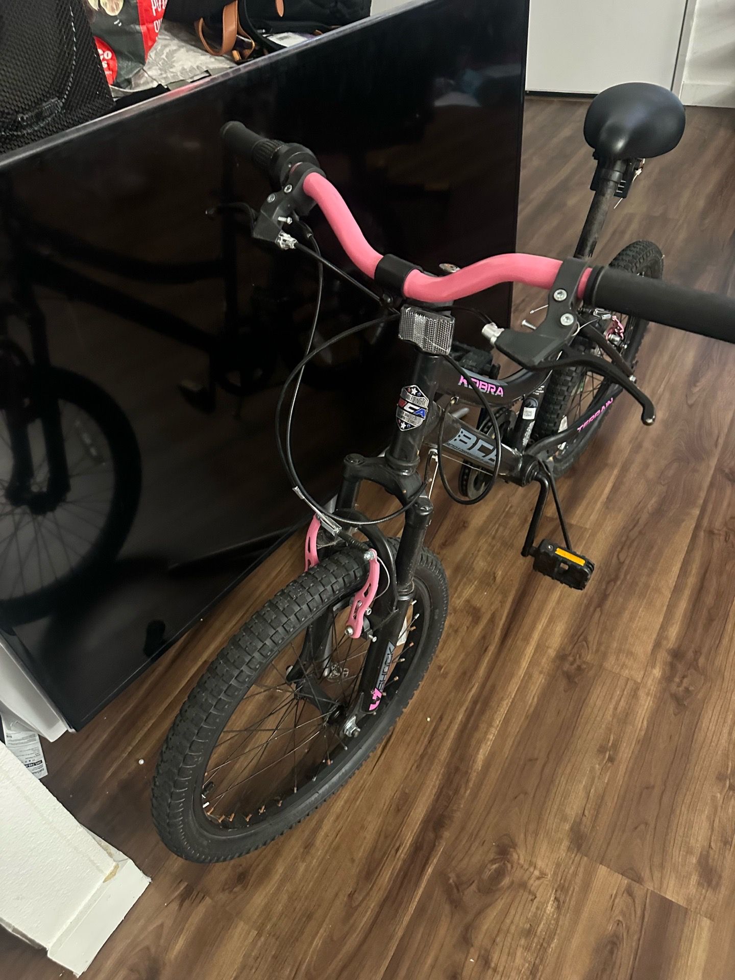 BCA Kent Kobra 20” Girls Mountain Bike Black Pink 6-Speed Model 12025