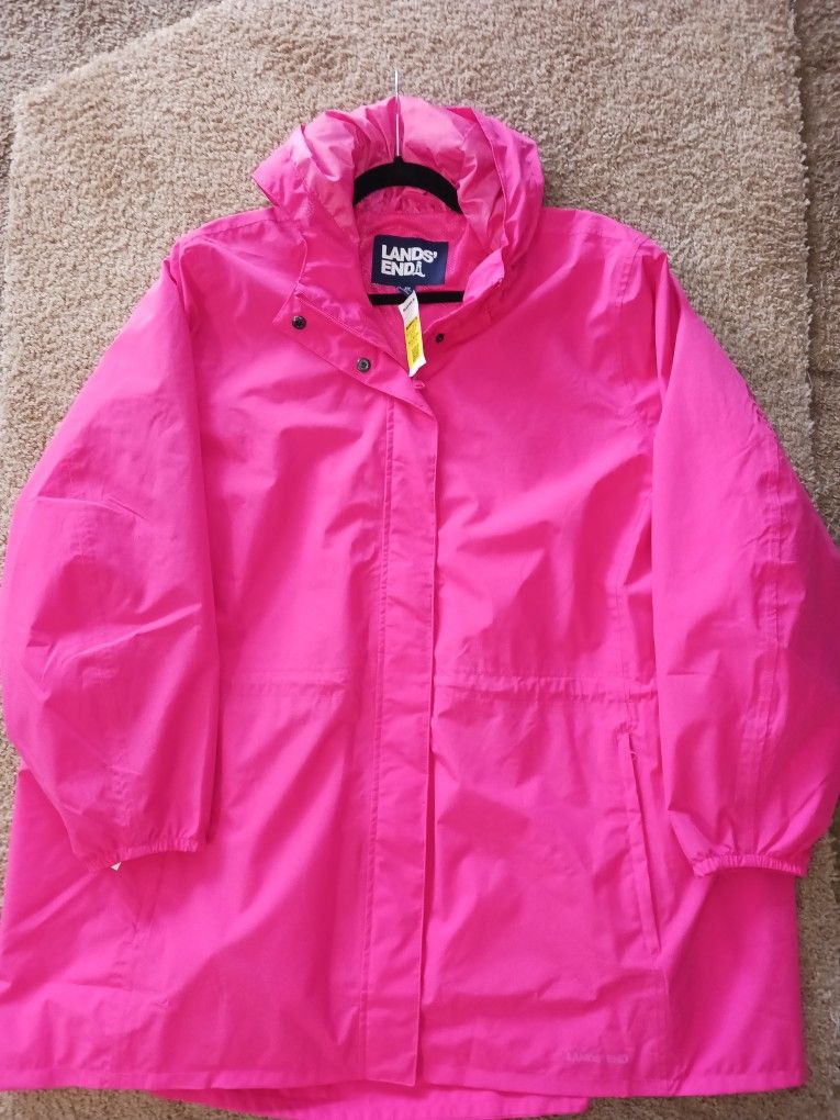 Lands End Women Rain Coat