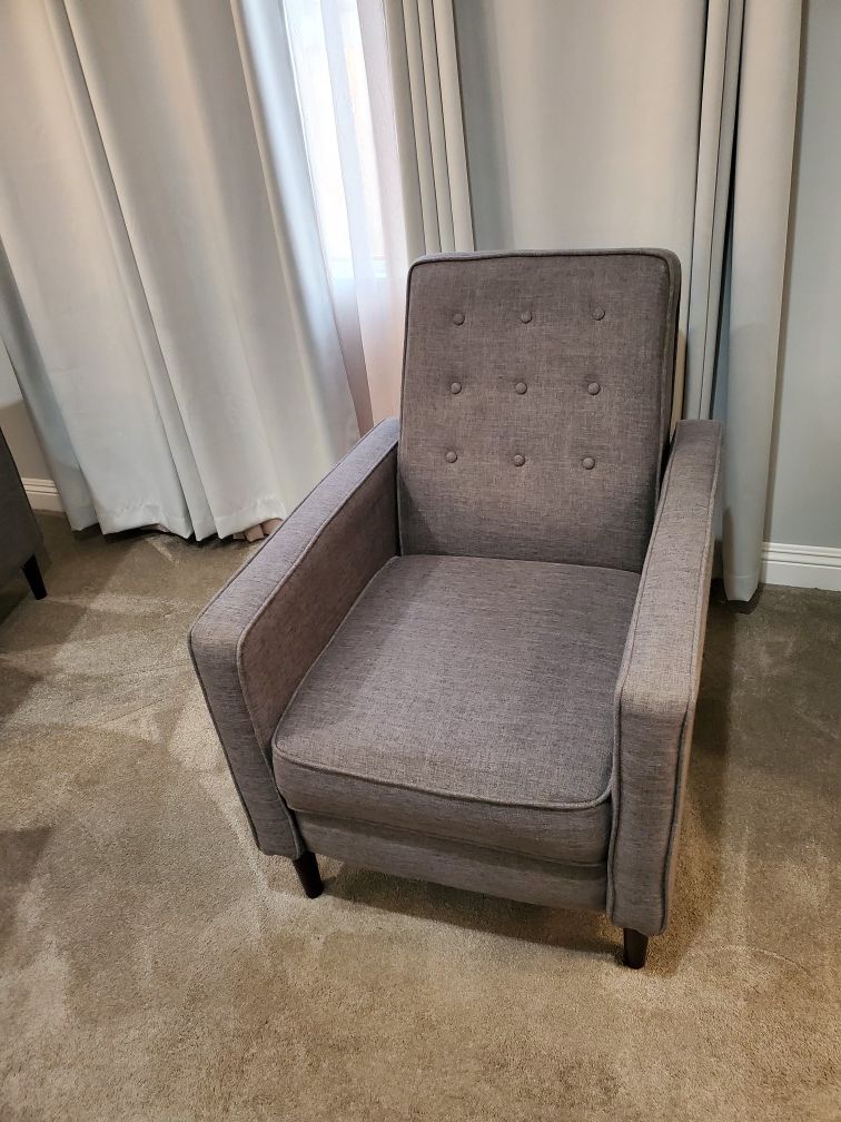 Grey Recliner Chairs 2 - sold as a pair