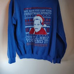The Office Holiday sweatshirt Blue Christmas size M