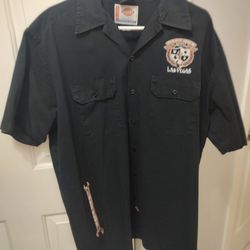 Men's Hard Rock Hotel Vegas Dickies Button Down Skull (XL)
