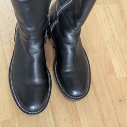 Marni Of Italy Mid Calf All Leather Boot