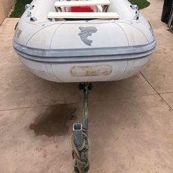 Caribe Dingy Boat/ Trailer Title In Hand Water Ready 