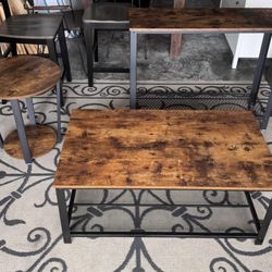 Industrial Rustic Tables Set