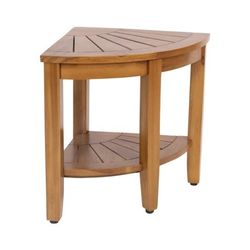 Teak Waterproof Corner Bench Shelf Indoor Outdoor Wood Corner Bench