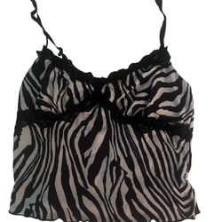 Lace Zebra Print Cami 