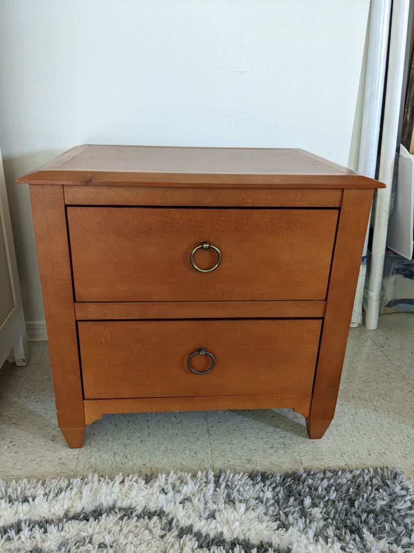 Wood Night Stand End Table 